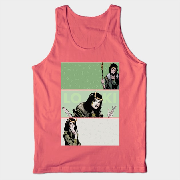 Loki Comic Panels Tank Top by DamageTwig